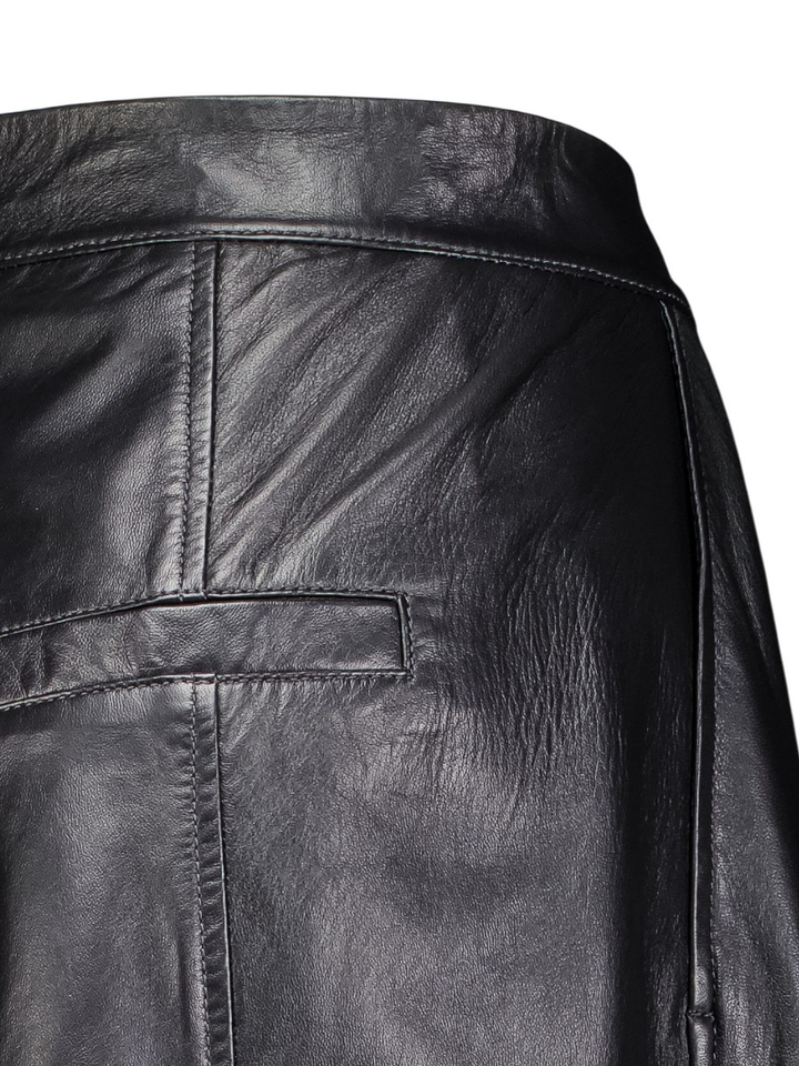Grijze leder broek 7/8 Riani