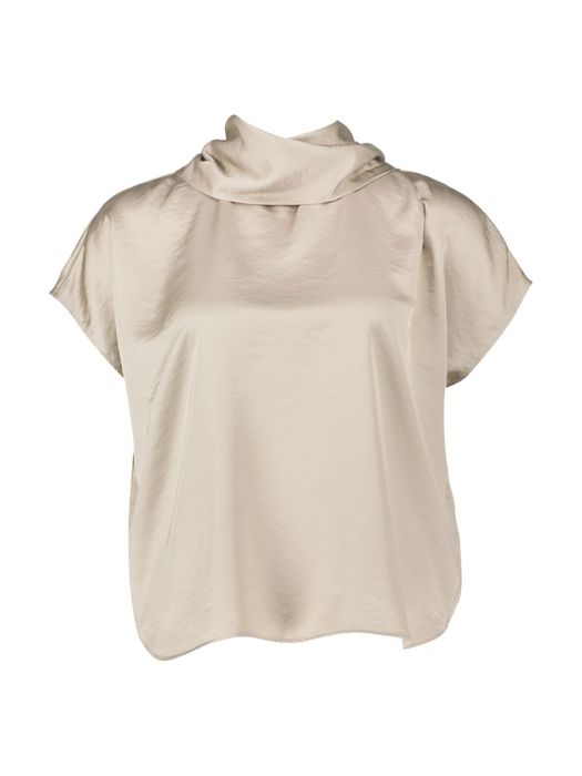 Beige bloes met strik Mira Top Knit-Ted