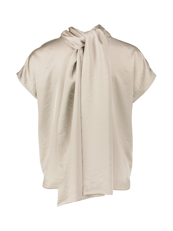 Beige bloes met strik Mira Top Knit-Ted