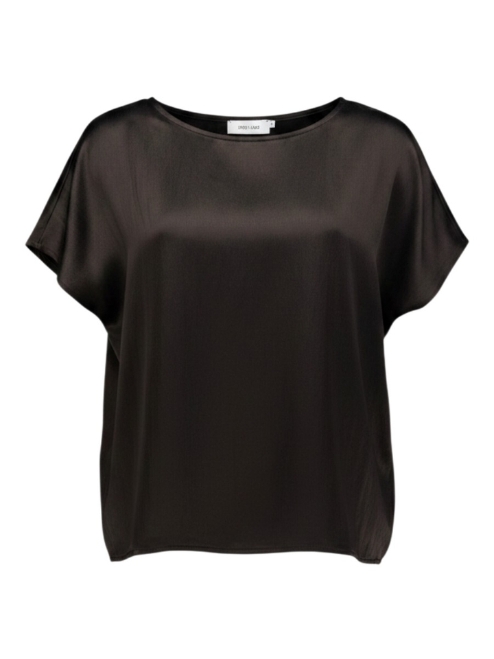Bruin kleurige bloes korte mouw Hilde Knit-Ted