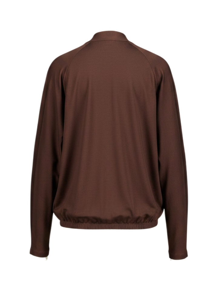 Bruine soepele bloes Bobbie Knit-ted