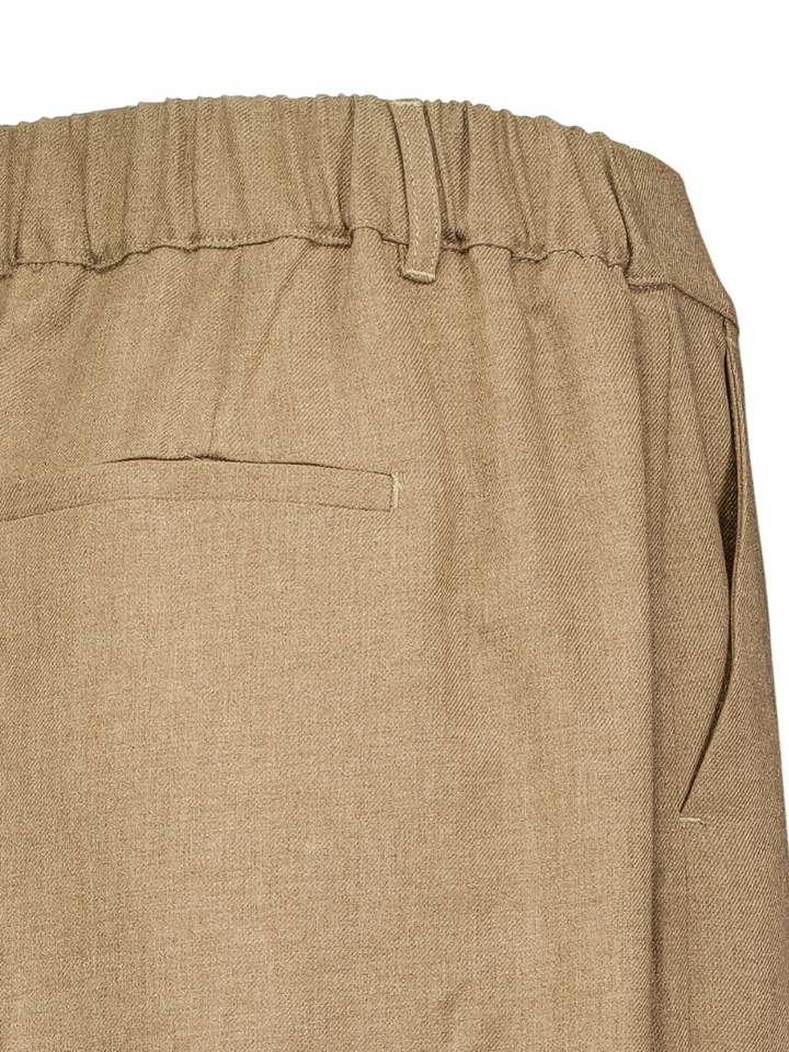 Beige wijde broek Sofy Knit-Ted