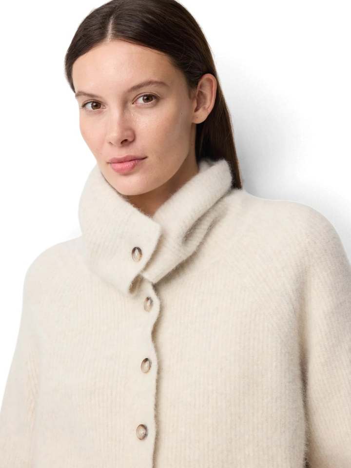 Beige cardigan met knopen Milo Knit-Ted