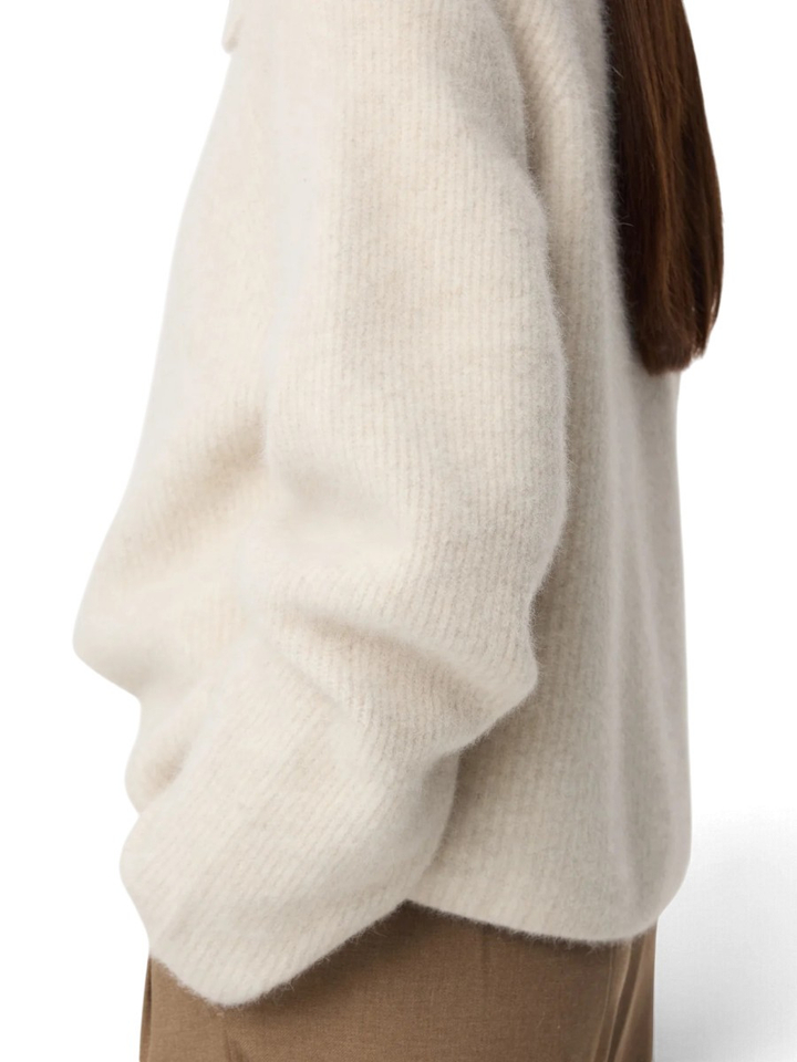 Beige cardigan met knopen Milo Knit-Ted