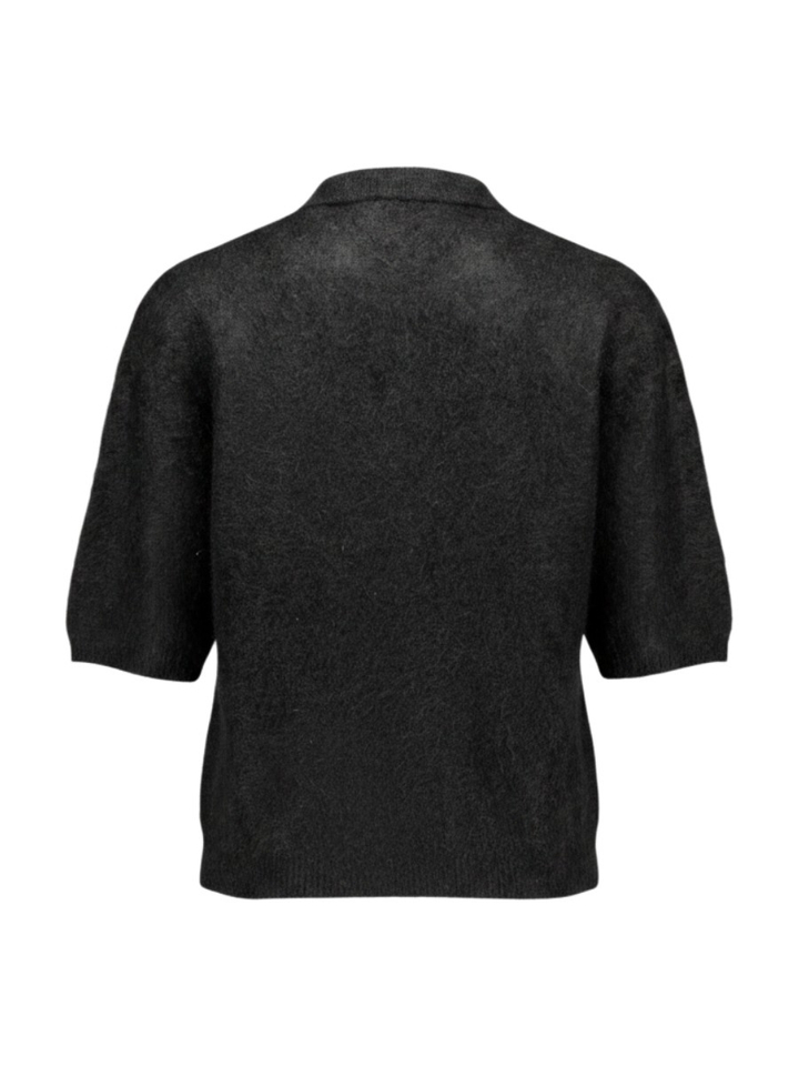 Zwarte polo trui korte mouw Sherman Knit-Ted