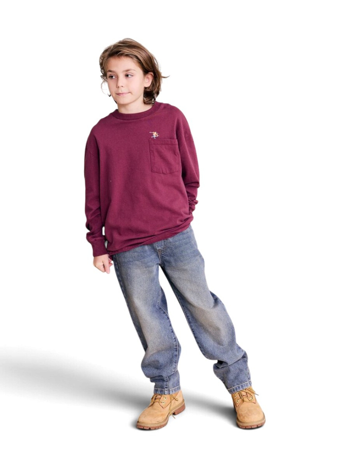 Bordeaux t-shirt met lange mouwen Ao Boys 