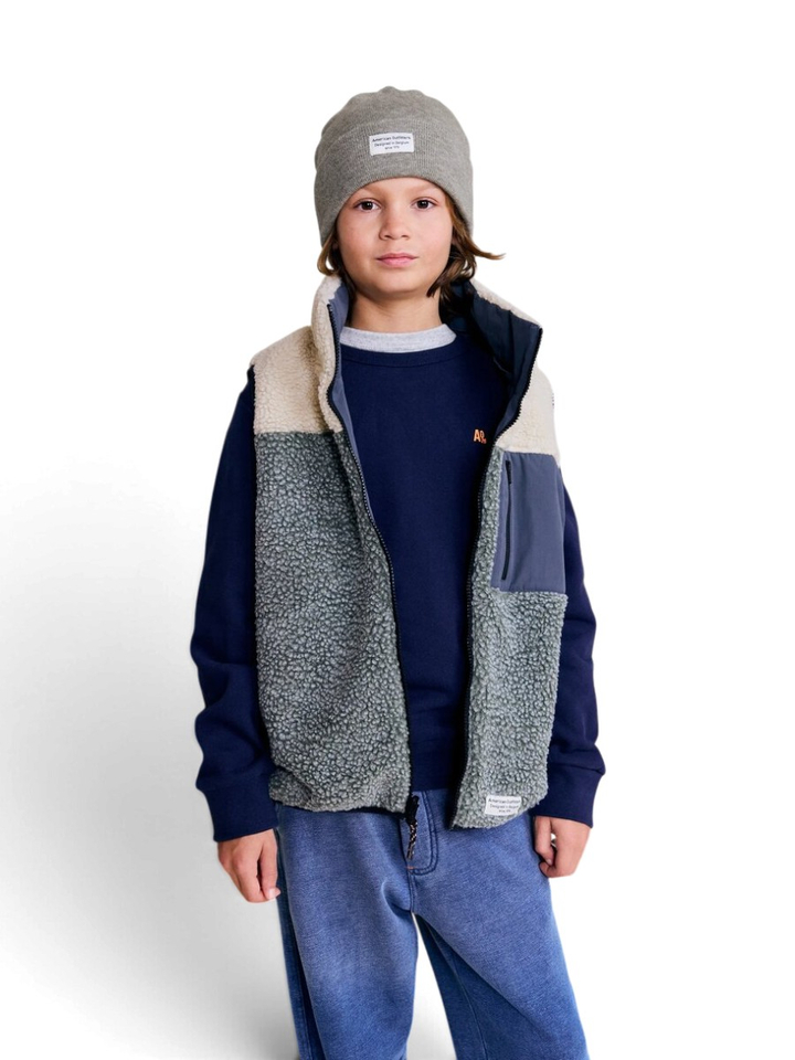  Blauwe sweater met ronde hals AO