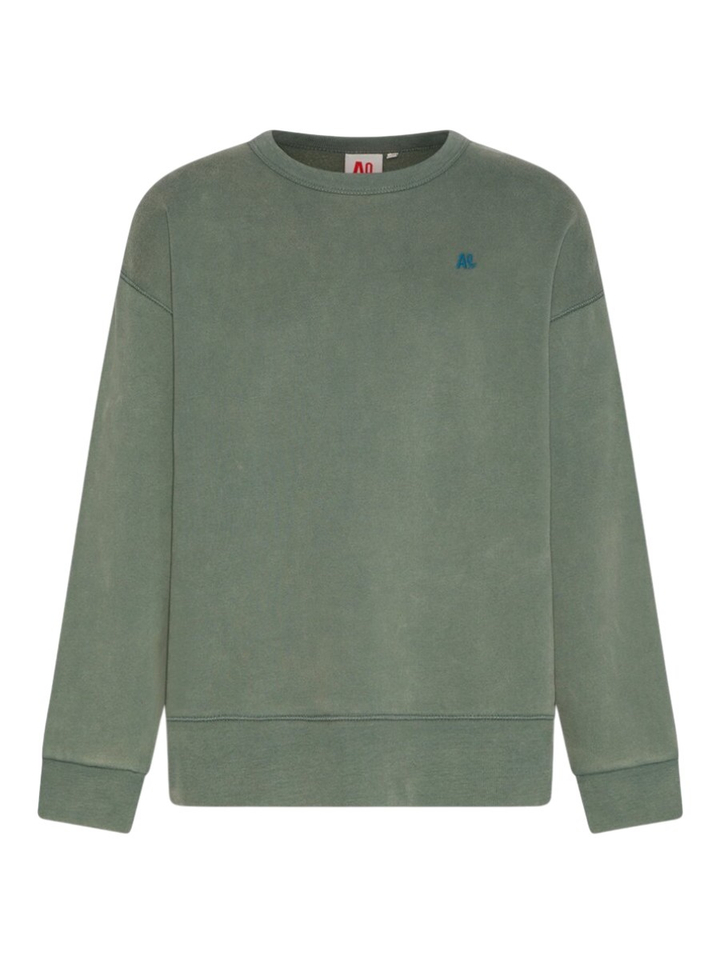 Groene sweater met ronde hals AO