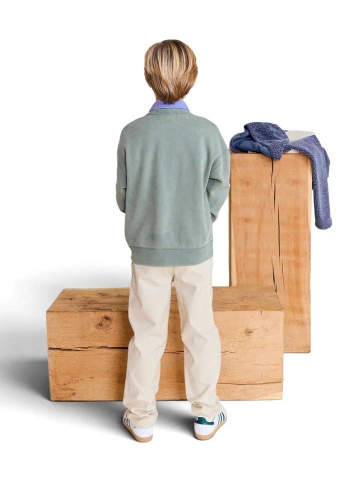 Groene sweater met ronde hals AO