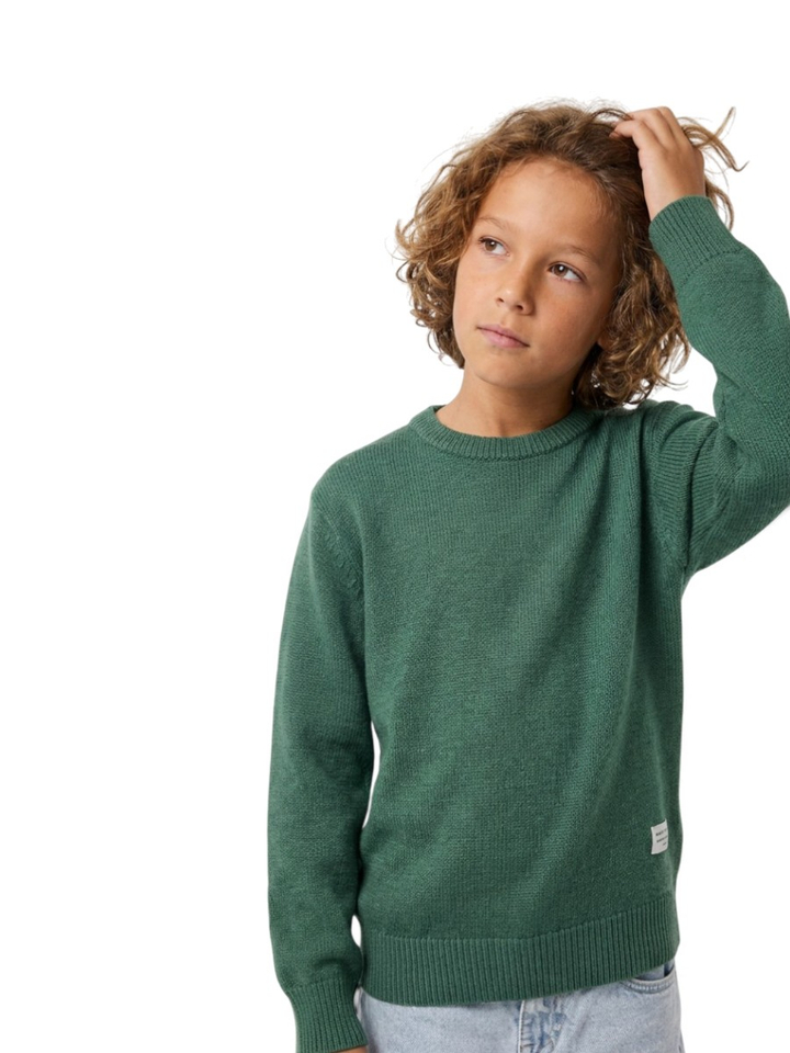 Groene trui met ronde hals AO76