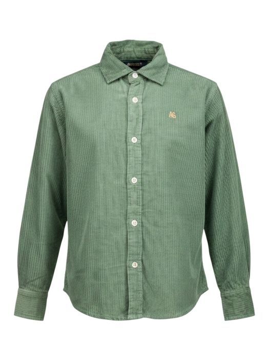 Groene ribfluwelen hemd AO76