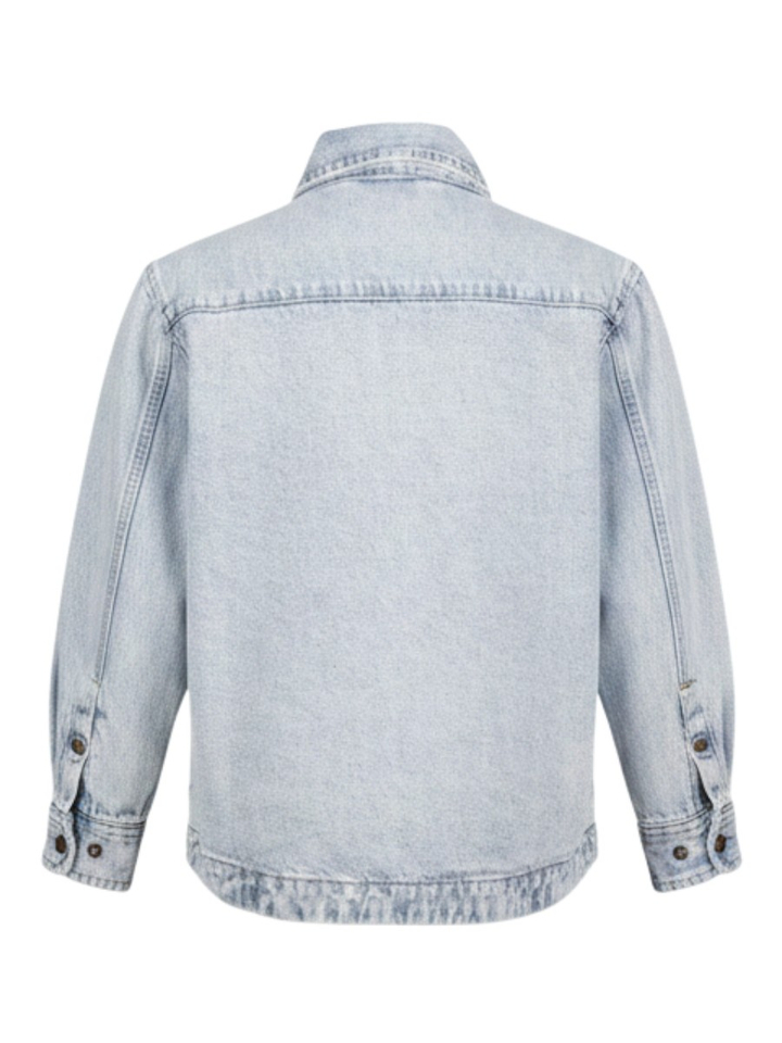 Lichtblauwe denim jas AO76