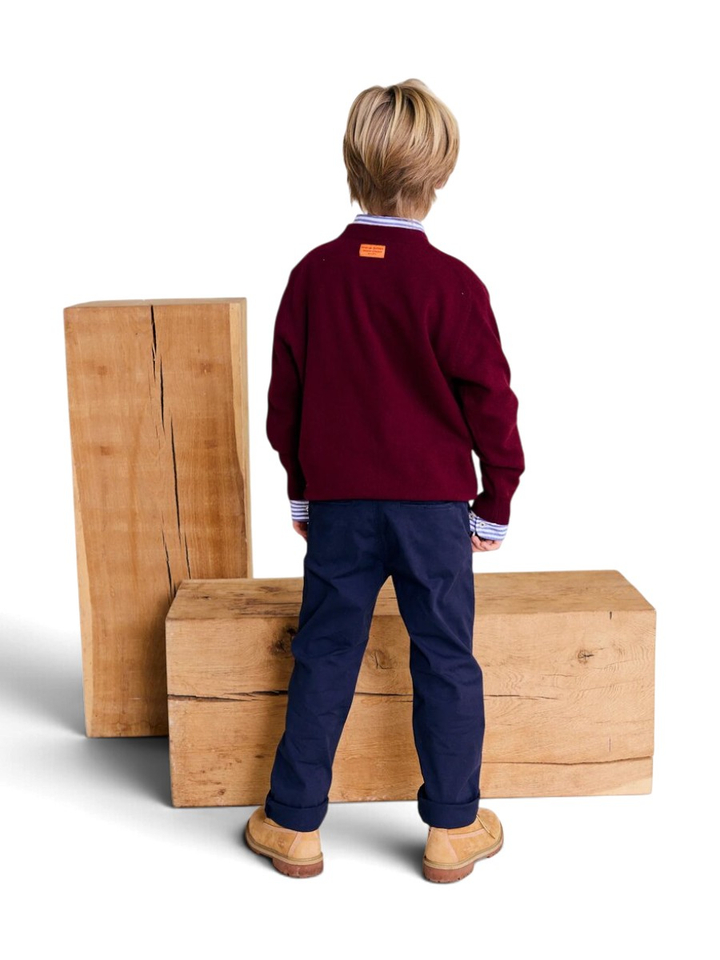 Donkerblauwe geklede broek AO76