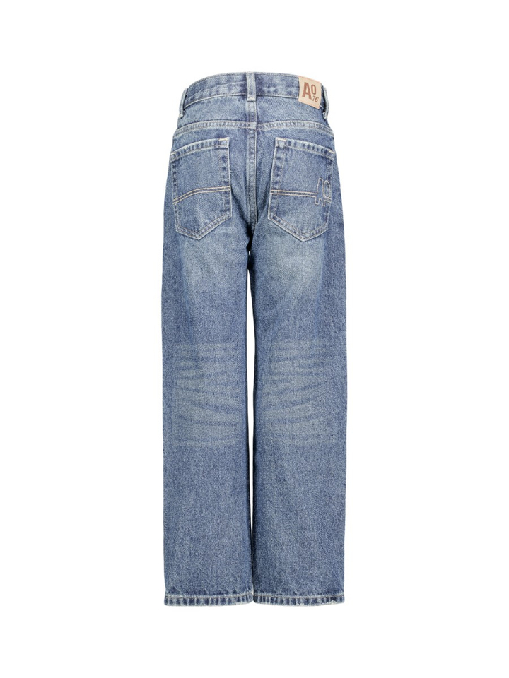 Blauwe relaxed fit jeans AO76