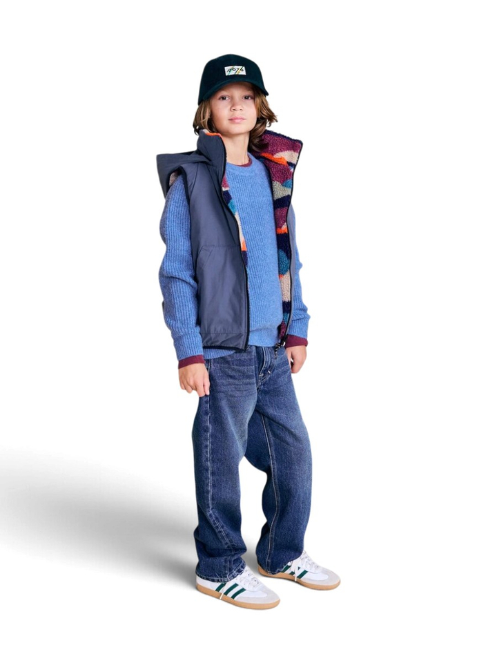 Blauwe relaxed fit jeans AO76