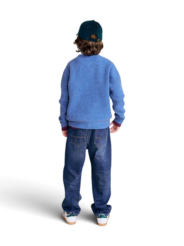 Blauwe relaxed fit jeans AO76