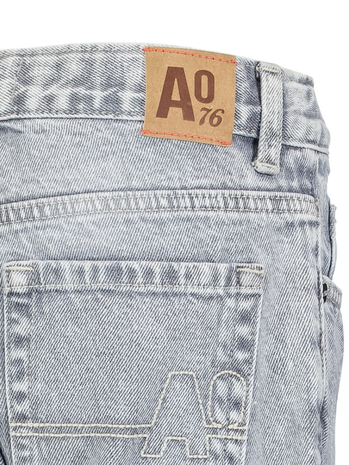 Grijze relaxed fit jeans AO76