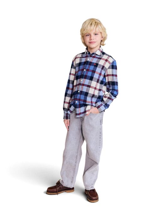 Grijze relaxed fit jeans AO76