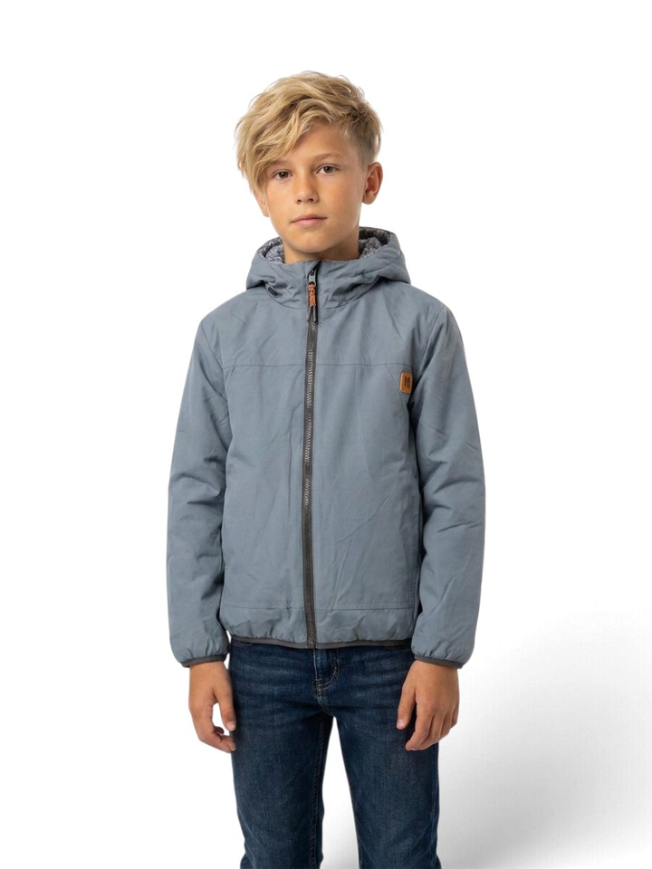 Grijze omkeerbare jas AO76 