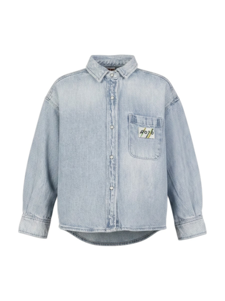 Lichtblauwe oversized jeans bloes AO76