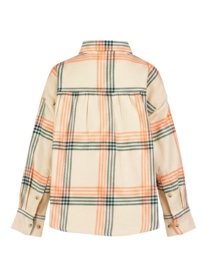 Felroze/groene geruiten blouse AO Girls