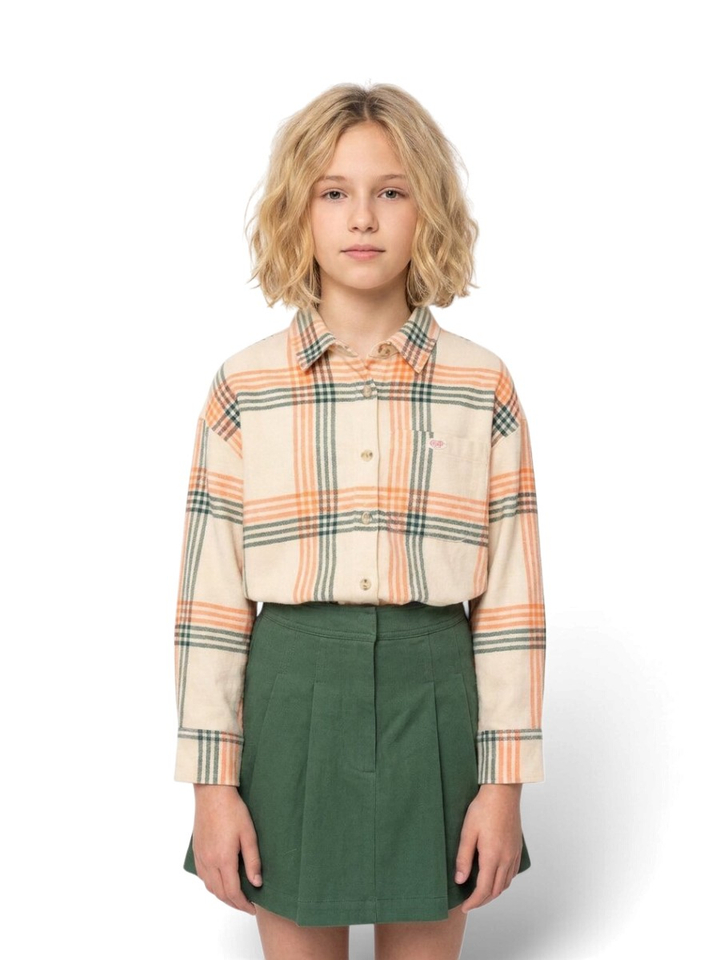Felroze/groene geruiten blouse AO Girls
