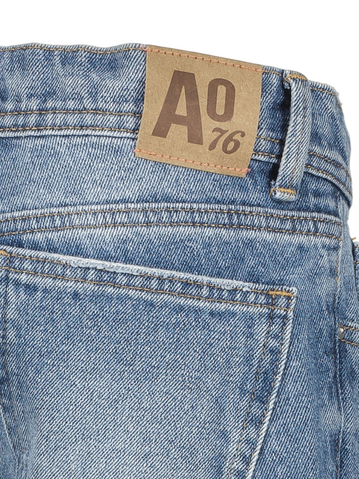 Blauwe wide leg jeans AO76