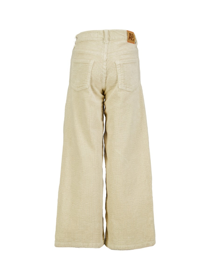 Beige broek in ribfluweel AO76