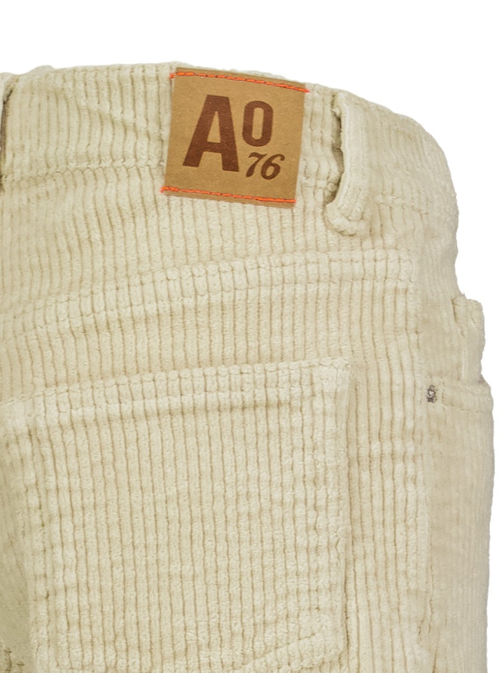 Beige broek in ribfluweel AO76