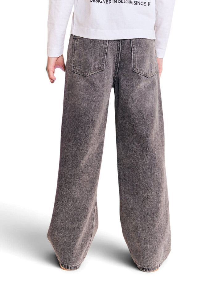 Grijze wide fit jeans AO76