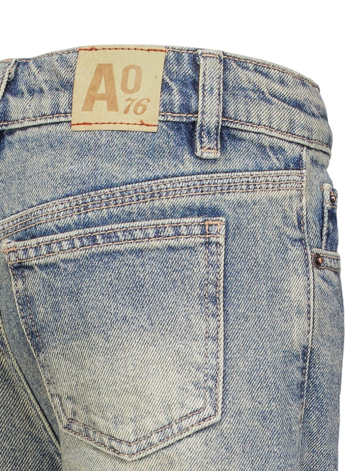 Blauwe vintage washed jeans AO76