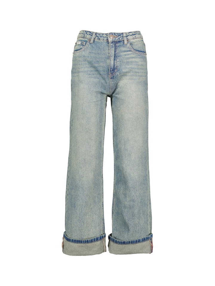 Vintage washed wide leg jeans AO76