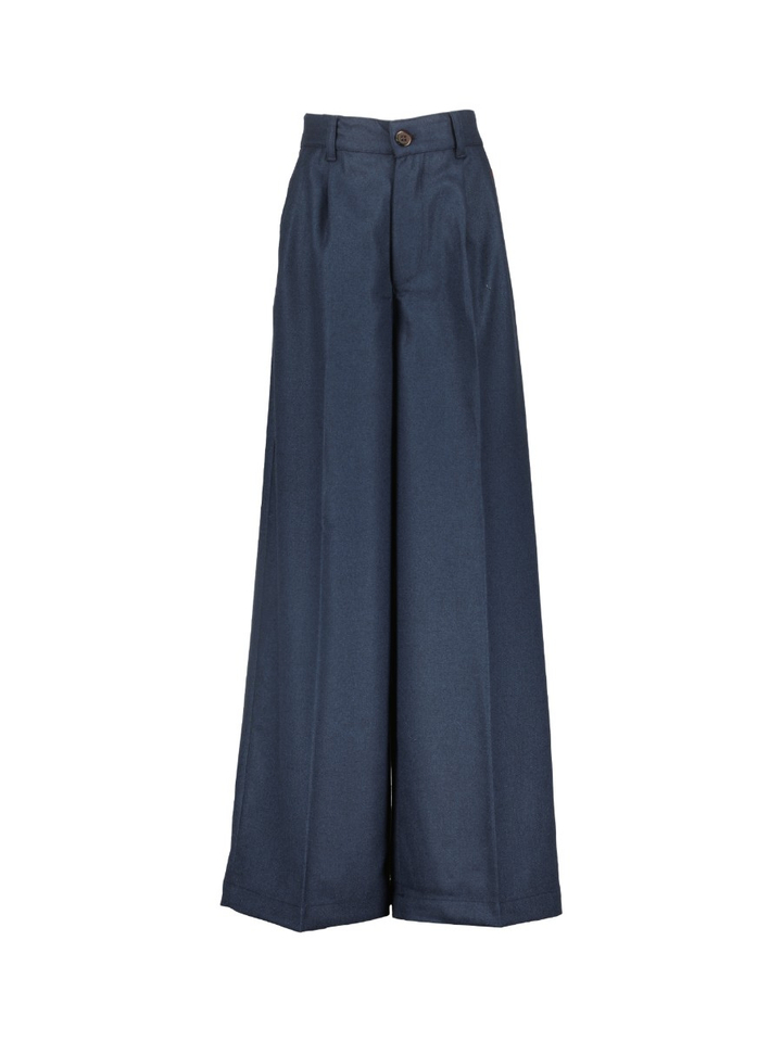 Donkerblauwe lange wijde broek AO