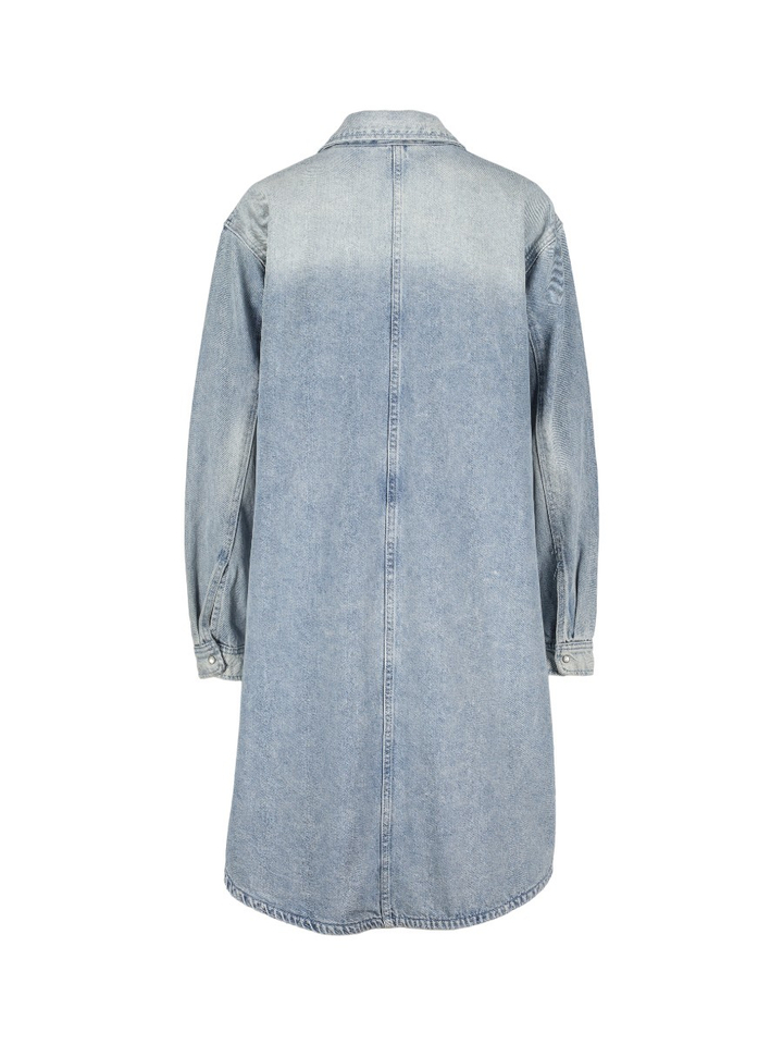 Blauwe oversized jeans jurk AO76