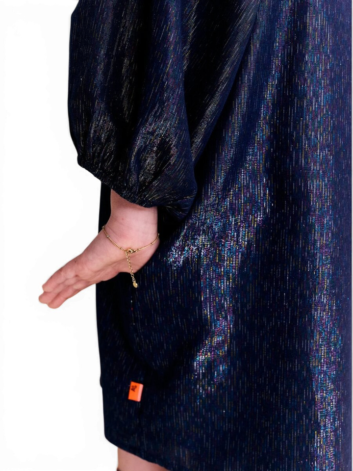 Blauw kleed met glinsterend detail AO Girls