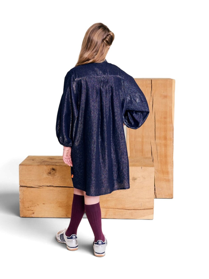 Blauw kleed met glinsterend detail AO Girls