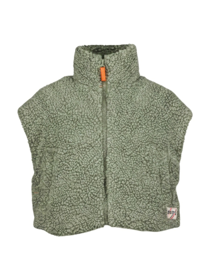 Groene teddy bodywarmer AO76