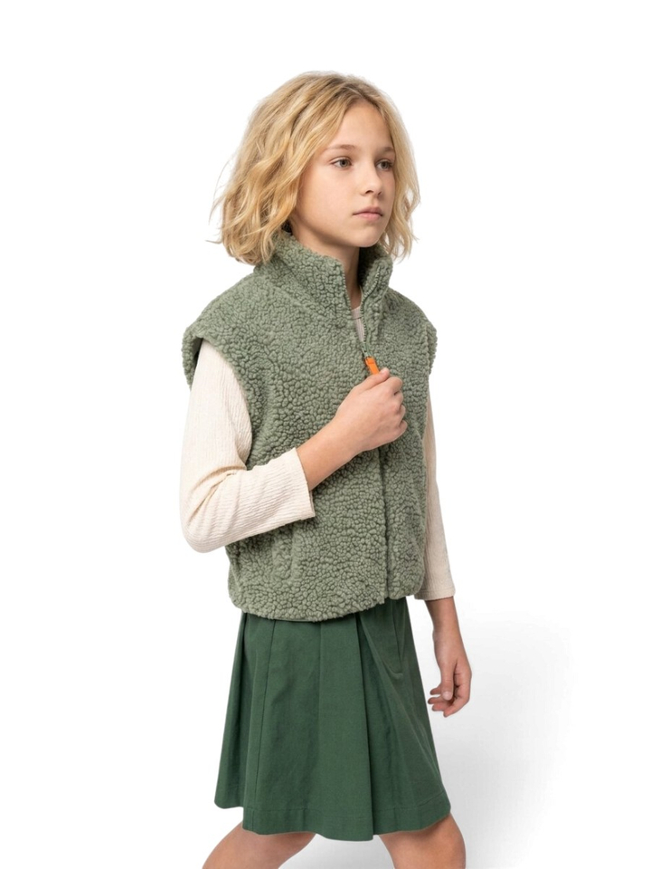Groene teddy bodywarmer AO76