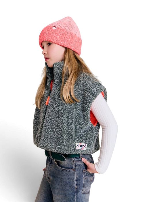 Groene teddy bodywarmer AO76
