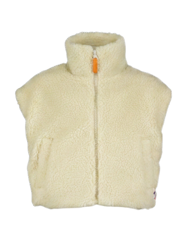 Beige teddy bodywarmer AO76