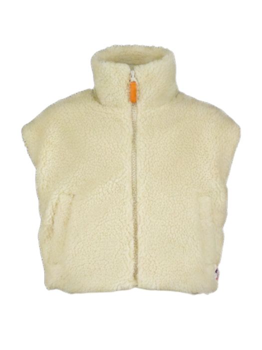 Beige teddy bodywarmer AO76