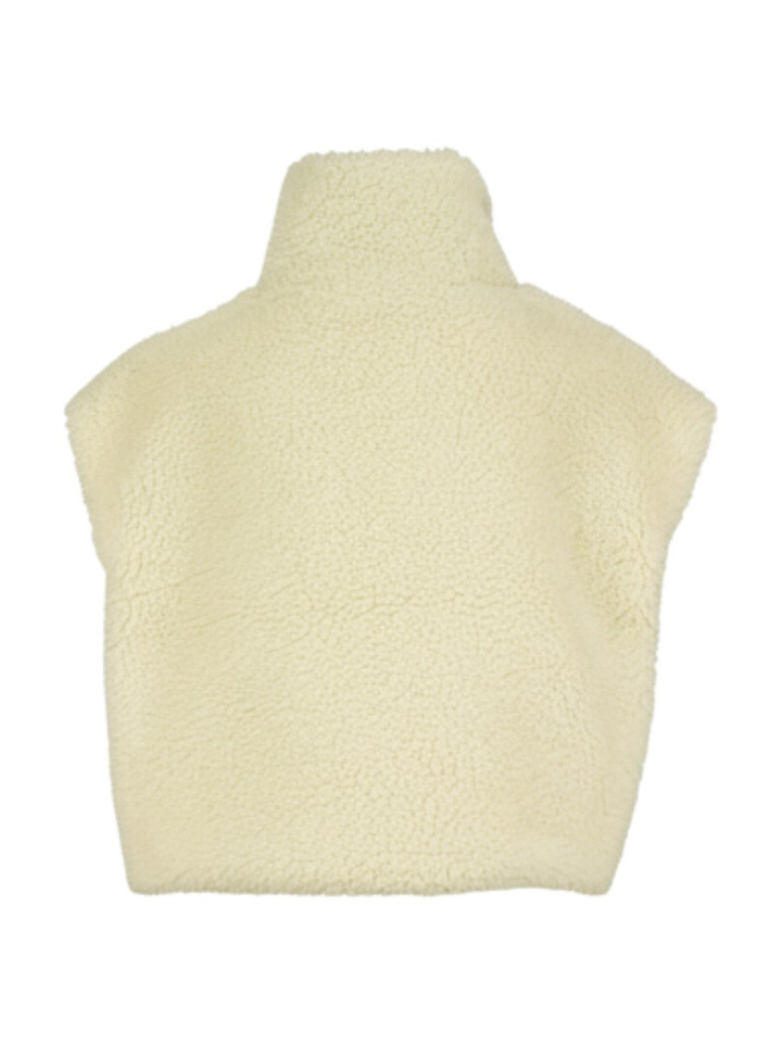 Beige teddy bodywarmer AO76