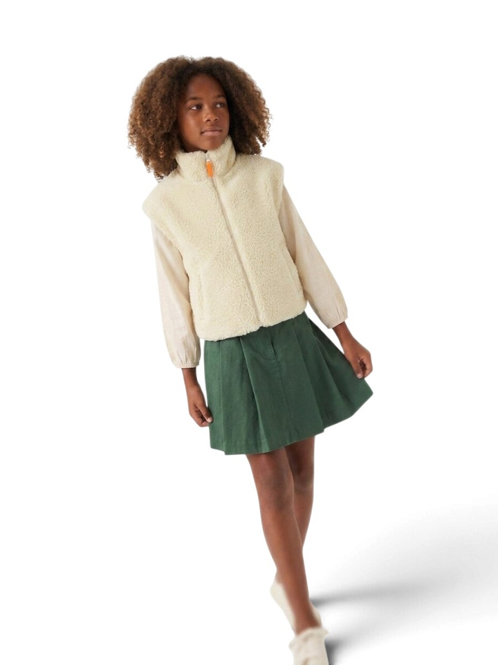 Beige teddy bodywarmer AO76