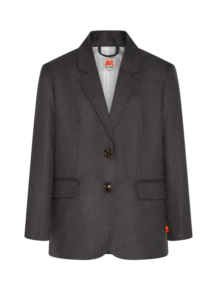 Donkerblauwe blazer met knopen en zakken AO