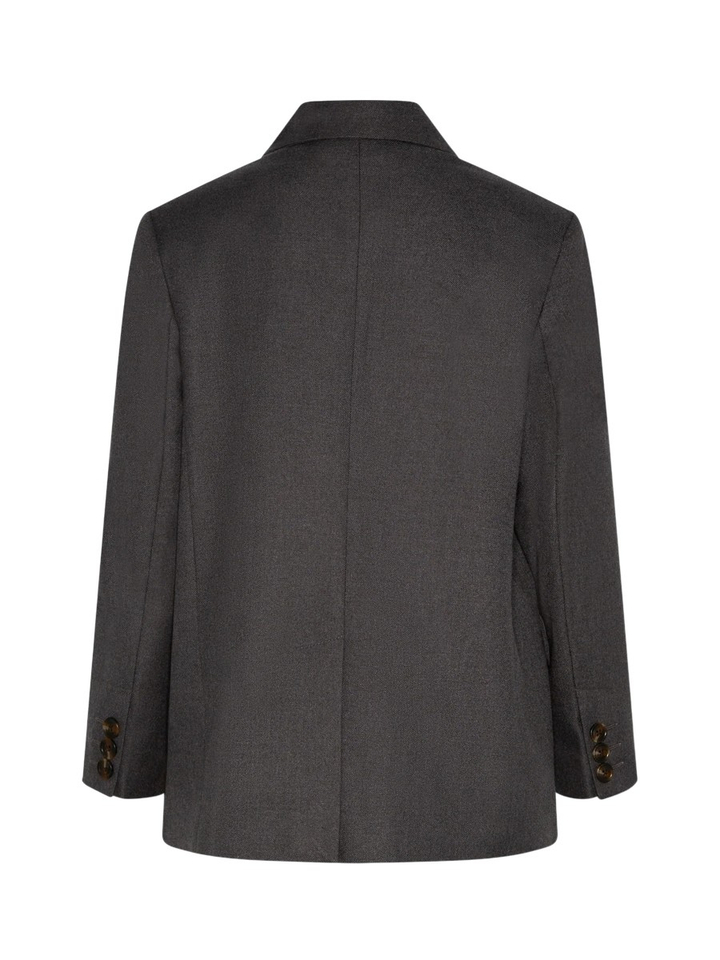 Donkerblauwe blazer met knopen en zakken AO