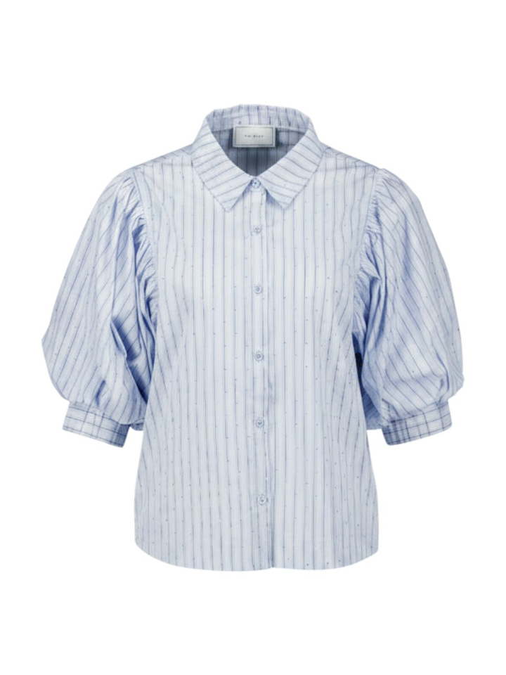 Blauwe  gestreepte blouse Etta Neo Noir 