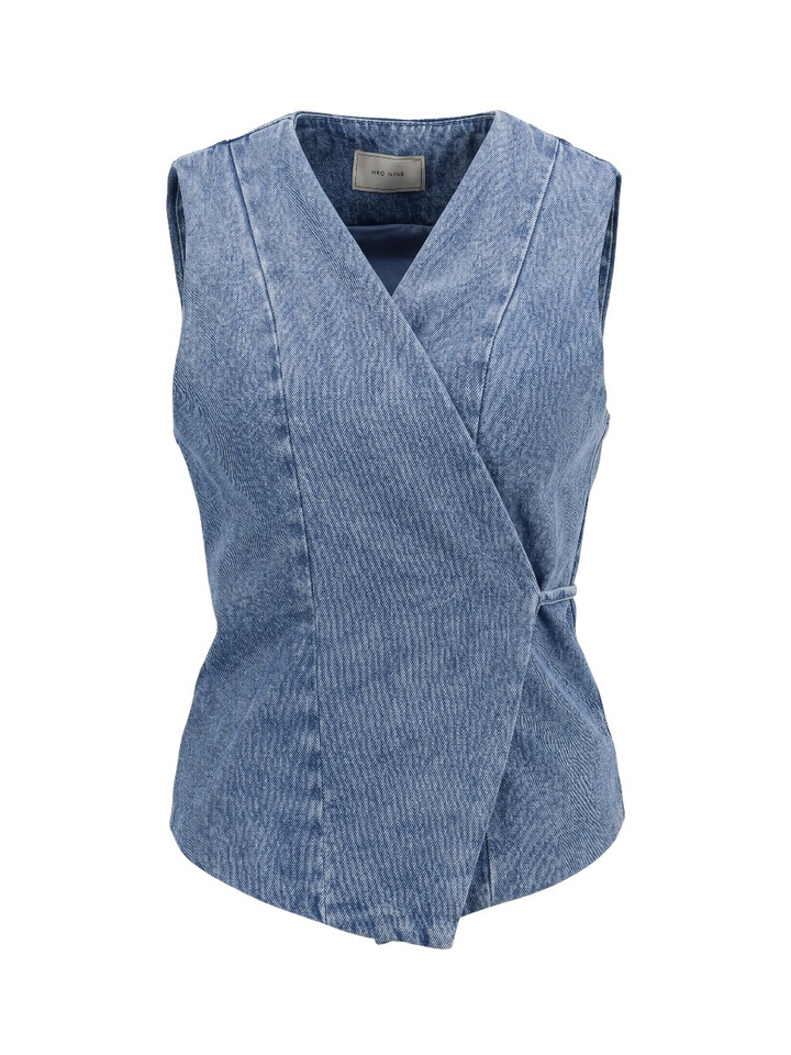 Blauwe mouwloze cache coeur gilet Samara Neo Noir 