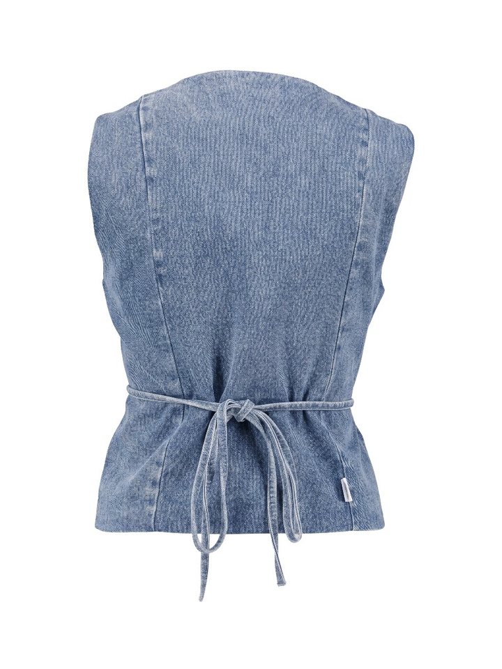 Blauwe mouwloze cache coeur gilet Samara Neo Noir 