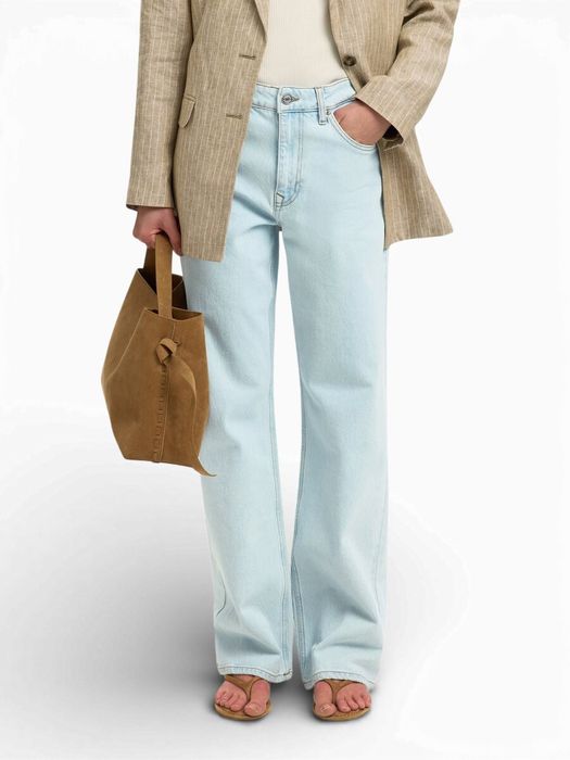 Lichtblauwe loose fit jeans Bea Selected Femme