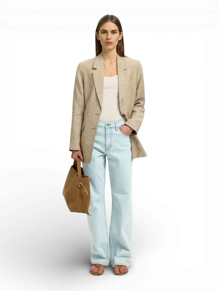 Lichtblauwe loose fit jeans Bea Selected Femme